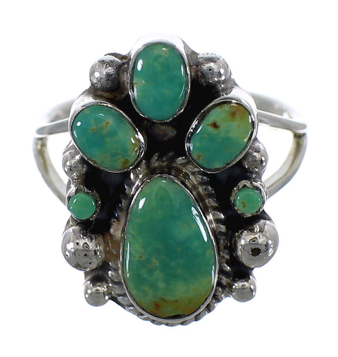 Turquoise Genuine Sterling Silver Ring Size 5-3/4 RX60384